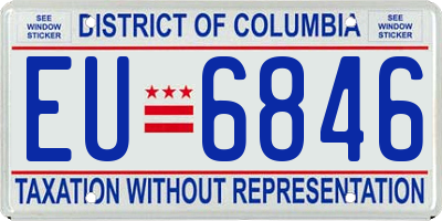 DC license plate EU6846