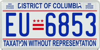 DC license plate EU6853