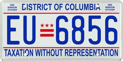 DC license plate EU6856