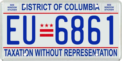 DC license plate EU6861