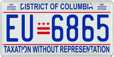 DC license plate EU6865