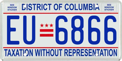 DC license plate EU6866