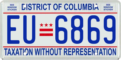 DC license plate EU6869