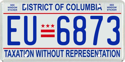 DC license plate EU6873