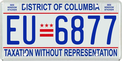 DC license plate EU6877