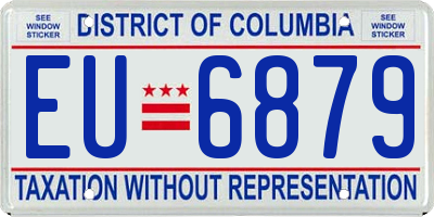 DC license plate EU6879