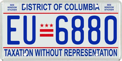 DC license plate EU6880