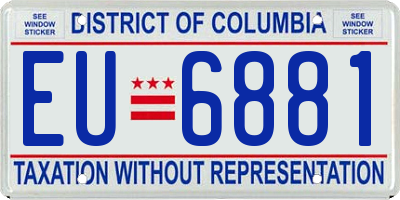 DC license plate EU6881