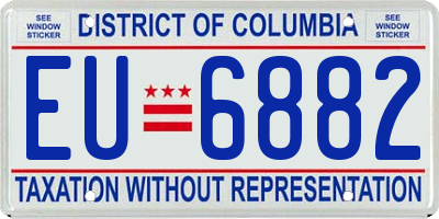 DC license plate EU6882