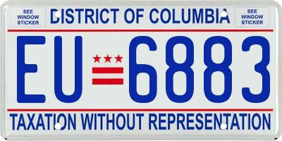 DC license plate EU6883
