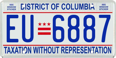 DC license plate EU6887