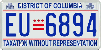 DC license plate EU6894