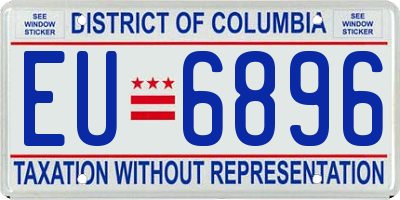 DC license plate EU6896