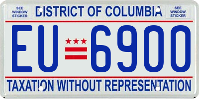 DC license plate EU6900