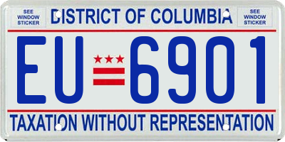 DC license plate EU6901