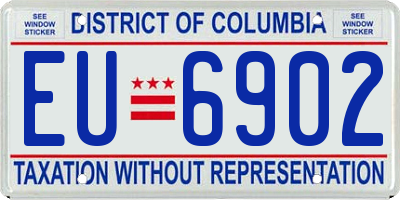 DC license plate EU6902