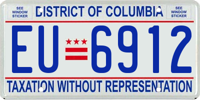 DC license plate EU6912