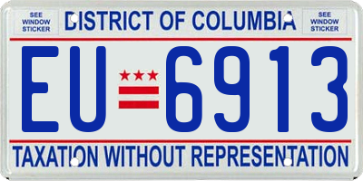 DC license plate EU6913