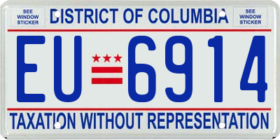 DC license plate EU6914