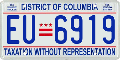 DC license plate EU6919