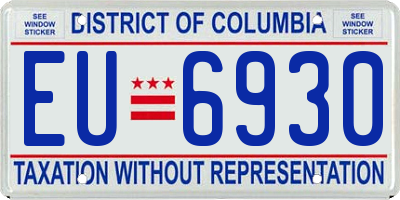 DC license plate EU6930