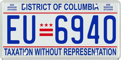 DC license plate EU6940