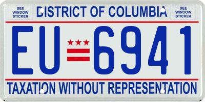 DC license plate EU6941