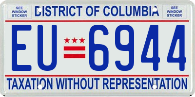 DC license plate EU6944