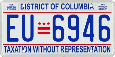DC license plate EU6946