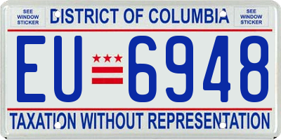 DC license plate EU6948
