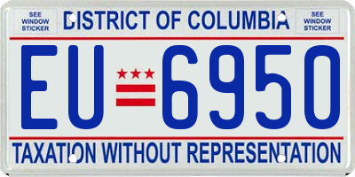 DC license plate EU6950