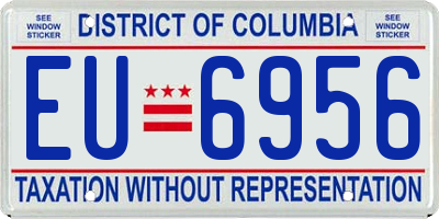 DC license plate EU6956