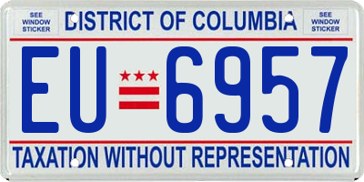 DC license plate EU6957