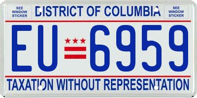 DC license plate EU6959