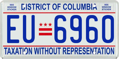 DC license plate EU6960