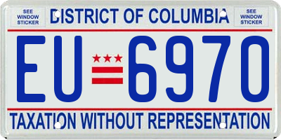 DC license plate EU6970