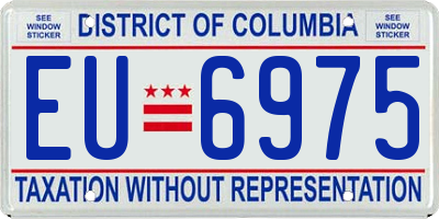 DC license plate EU6975