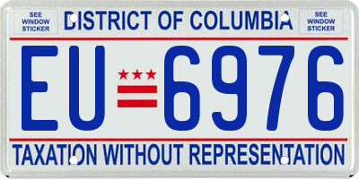 DC license plate EU6976