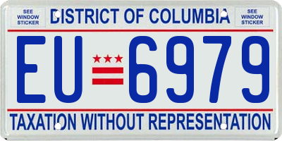 DC license plate EU6979