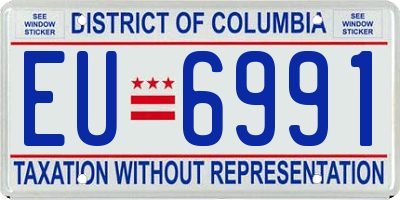 DC license plate EU6991