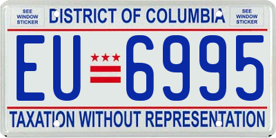 DC license plate EU6995