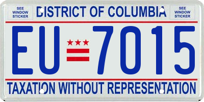 DC license plate EU7015