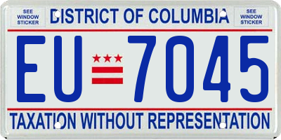 DC license plate EU7045