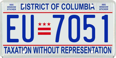 DC license plate EU7051