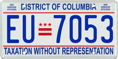 DC license plate EU7053