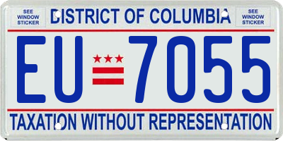 DC license plate EU7055