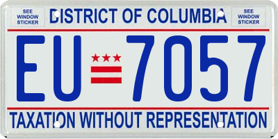 DC license plate EU7057