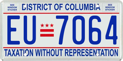 DC license plate EU7064