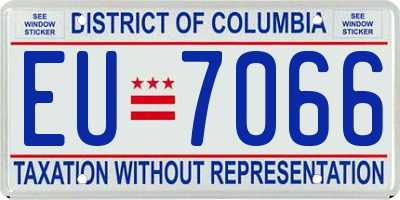 DC license plate EU7066