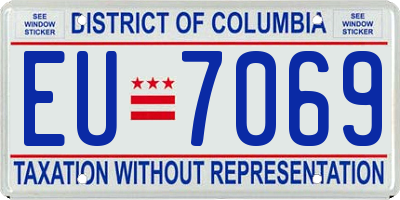 DC license plate EU7069